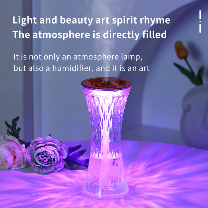 Hot Replica Glass Design Touch Ambient Light & Air Humidifier - Night Light