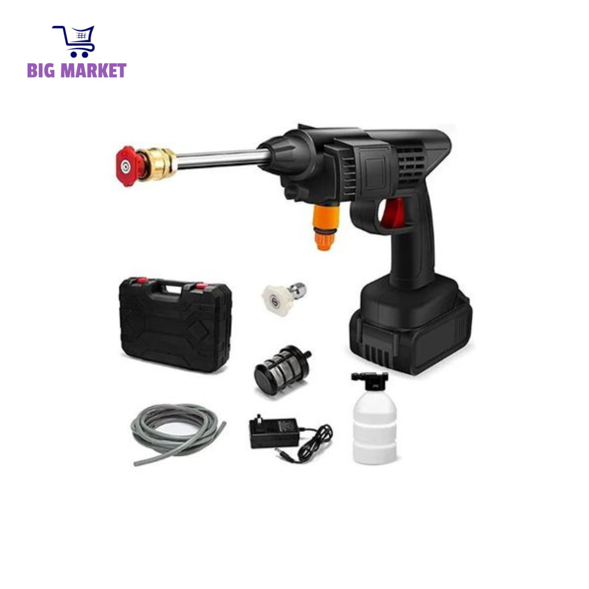 Powerful Pressure Washer, Portable High Power Washer With Rechargeable Batteries, Handheld Electric Water Portable Pressure Washer Car Wash , 48V Pressure Washer Gun , Suitable for Washing Cars, Watering Flowers, Cleaning Floors, etc