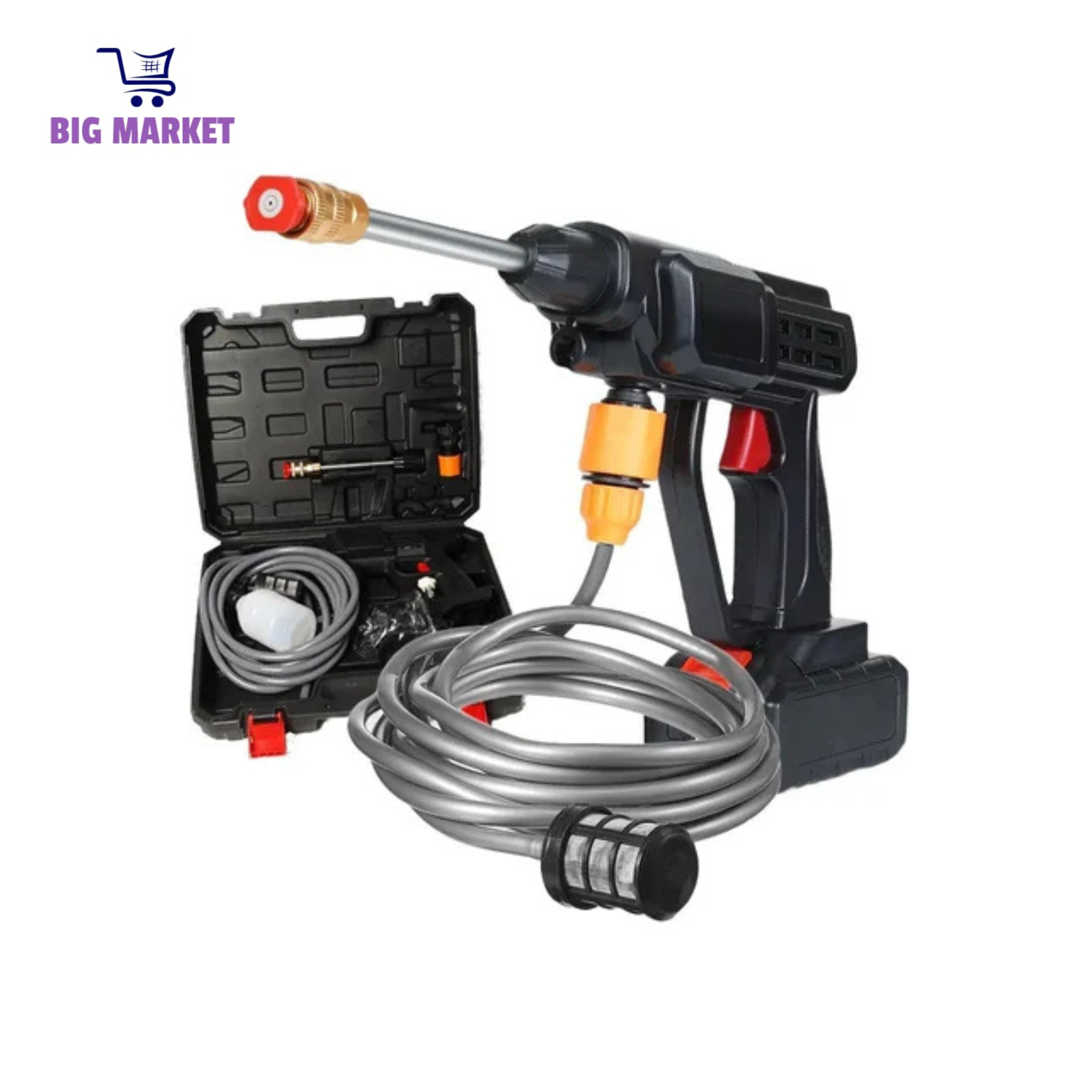 Powerful Pressure Washer, Portable High Power Washer With Rechargeable Batteries, Handheld Electric Water Portable Pressure Washer Car Wash , 48V Pressure Washer Gun , Suitable for Washing Cars, Watering Flowers, Cleaning Floors, etc