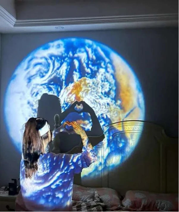 Mini Projection Lamp with 2 Films - Portable Starry Sky Night Light Projector for Kids & Adults