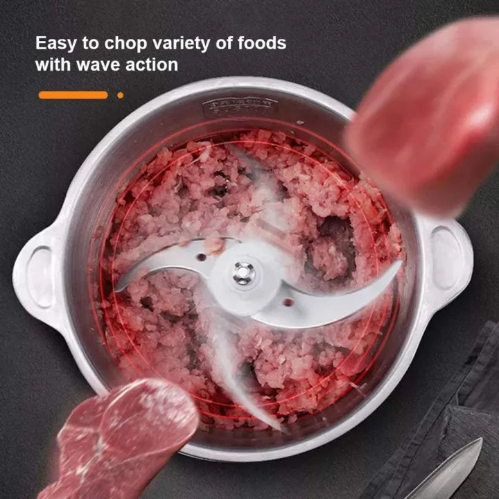 Electric Meat Grinder - Energy Saving Meat Chopper - Electric Meat Chopper Machine - Stainless Steel Chopper Machine For Meat - Electric Chopper Machine With High Speed Motor - Multi Function Chopper - Electric Chopper With 4 Steel Blades - Easy To Use