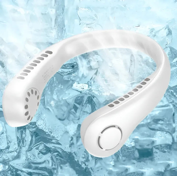 Neck Fan - Portable Bladeless Neck Fans - Rechargeable 360° USB Cooling Fan - Super Strong Hanging Neck Fan - Portable Personal Fan - Super Quiet Fan Dual Cooling Fan - Summer Fan For Outdoor Sports Home Office Travel