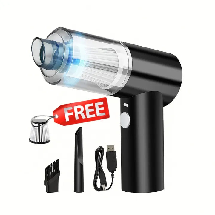 Energy Saving – Vacuum Cleaner – Vacuum Cleaner For Car & Home – Rechargeable Cordless Handheld Design – 3 In 1 Use: Car, Home & Desktop Cleaning – USB Charging – Powerful Suction – Compact Dust Remover For Sofa, Bed & Keyboard