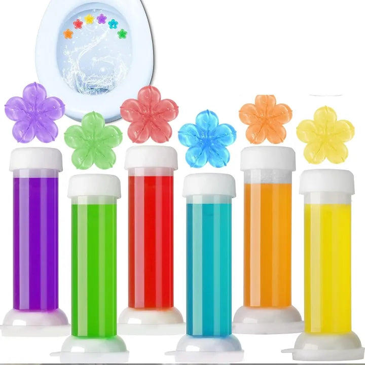Toilet Bowl Gel Cleaner Flower Stamp - Fragrant Bathroom Freshener & Odor Remover