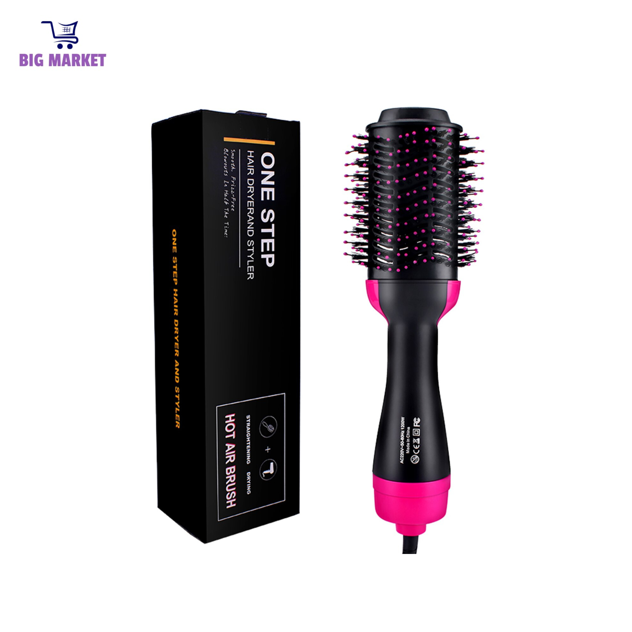 3-in-1 Hot Air Hair Dryer Brush for Women | One Step Hair Styler, Volumizer, Straightener & Curler | Fast Drying & Styling Tool for All Hair Types