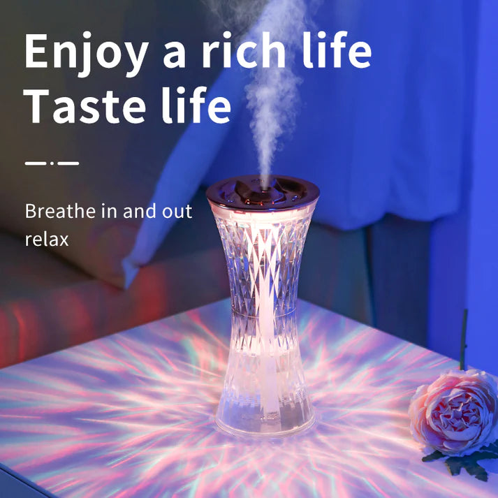 Hot Replica Glass Design Touch Ambient Light & Air Humidifier - Night Light