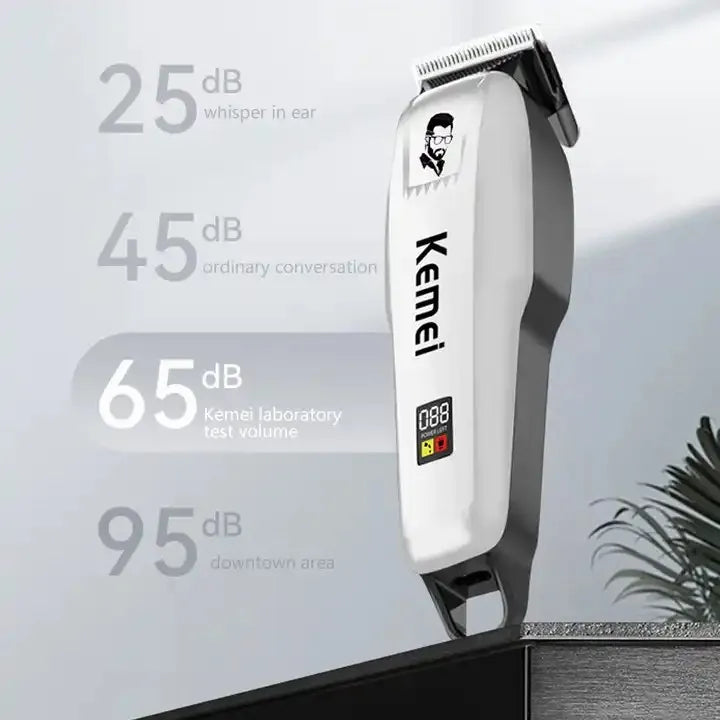 PG809A Professional Hair Trimmer - Rechargeable Electric Hair Clipper & Wireless Cutting Machine for Men