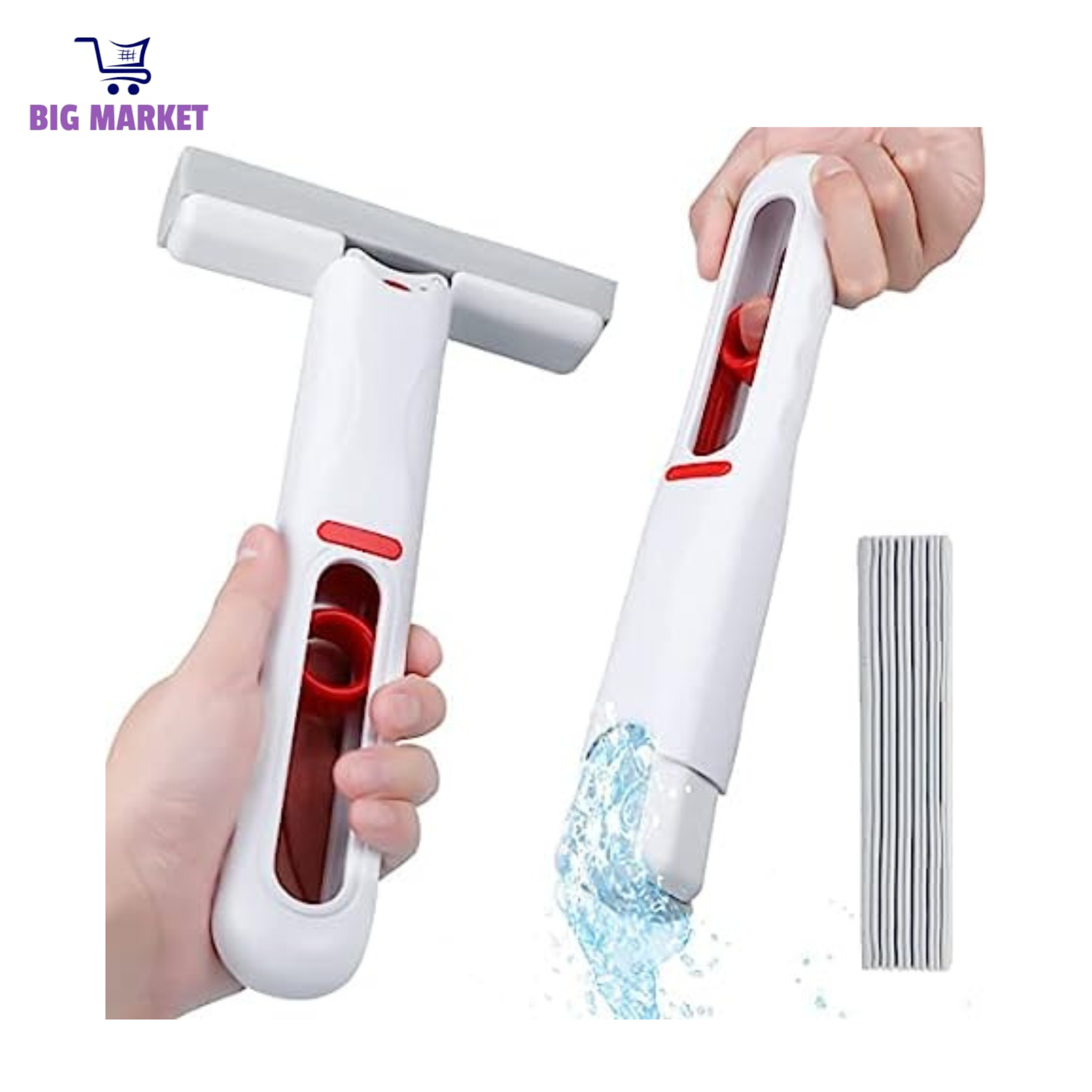 Portable Mini Mop Mini Squeeze Mop Folding Car Window Wall Cleaner Mini Sponge Mop Car Cleaning Mop | Mini Mop Self Squeeze Mini Mop Cleaner for Kitchen Floor Cleaner Mop, Plastic