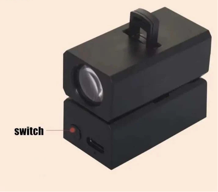 Mini Projection Lamp with 2 Films - Portable Starry Sky Night Light Projector for Kids & Adults