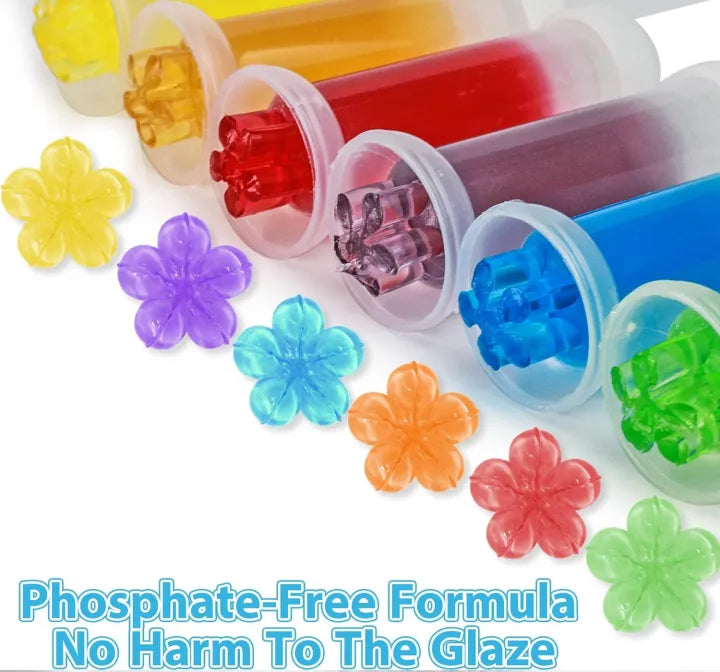 Toilet Bowl Gel Cleaner Flower Stamp - Fragrant Bathroom Freshener & Odor Remover