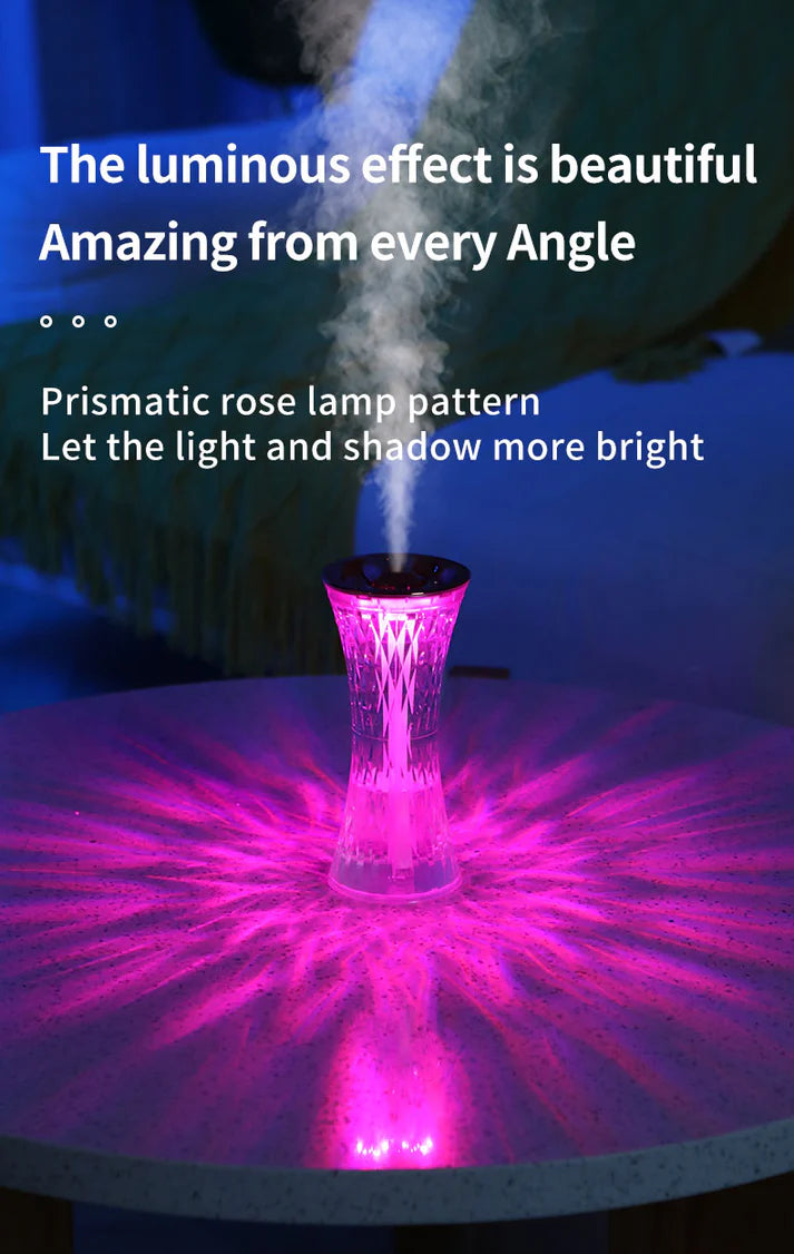 Hot Replica Glass Design Touch Ambient Light & Air Humidifier - Night Light
