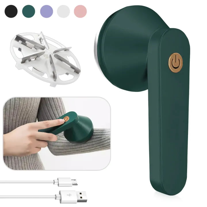 Electric Lint Remover for Clothes - Portable & Rechargeable Fuzz Trimmer with Charging Cable