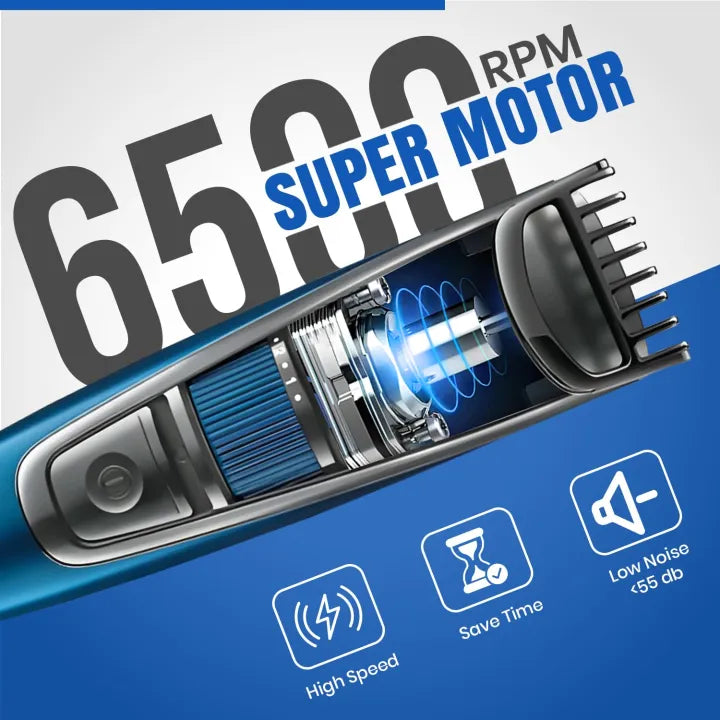 VGR V-052 Professional Hair Trimmer for Men - 20 Length Settings, 120 Min Runtime & USB Charging