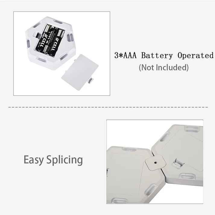 LED Quantum Hexagon Lamp - Touch Sensor Night Light with Color Changing Features